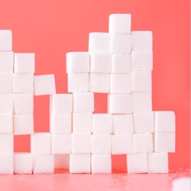 Image of stacked sugar cubes.